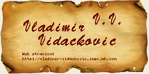 Vladimir Vidačković vizit kartica